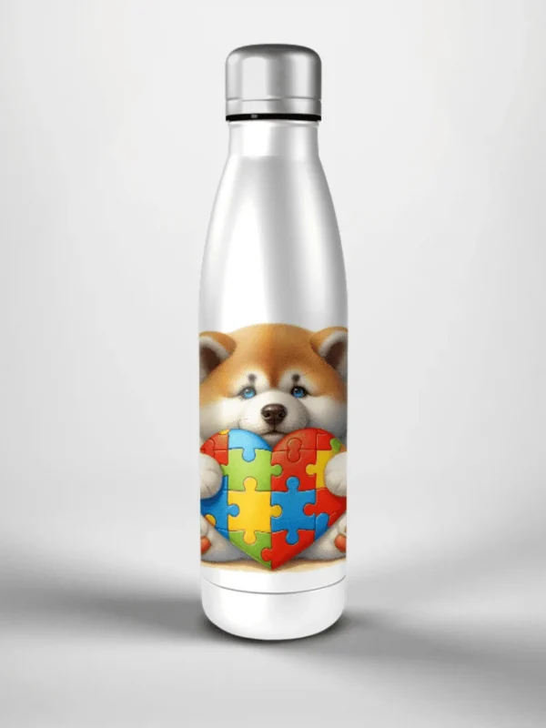 Garrafa Elo Autista Akita Tranquility: Refresque-se na Paz da Inclusão