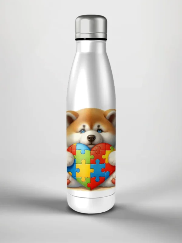 Garrafa Elo Autista Akita Tranquility: Refresque-se na Paz da Inclusão