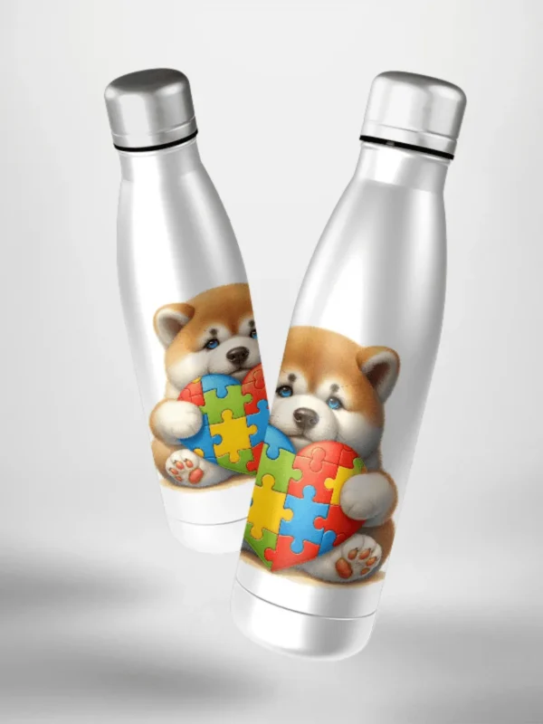 Garrafa Elo Autista Akita Tranquility: Refresque-se na Paz da Inclusão
