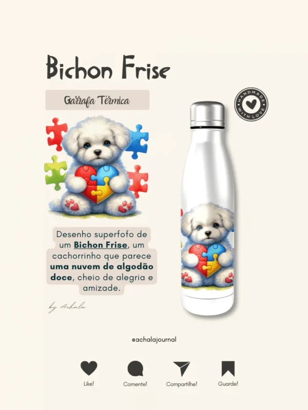 Garrafa Elo Autista Bichon Frise Bliss