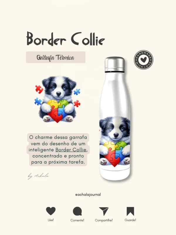 Garrafa Elo Autista Border Collie Focus