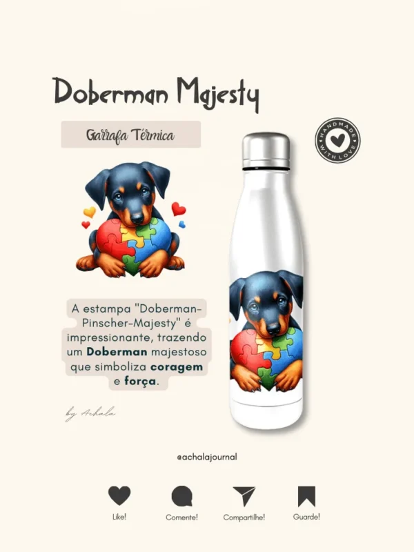Garrafa Elo Autista Doberman Majesty