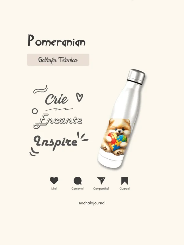Garrafa Elo Autista Pomeranian Cheer
