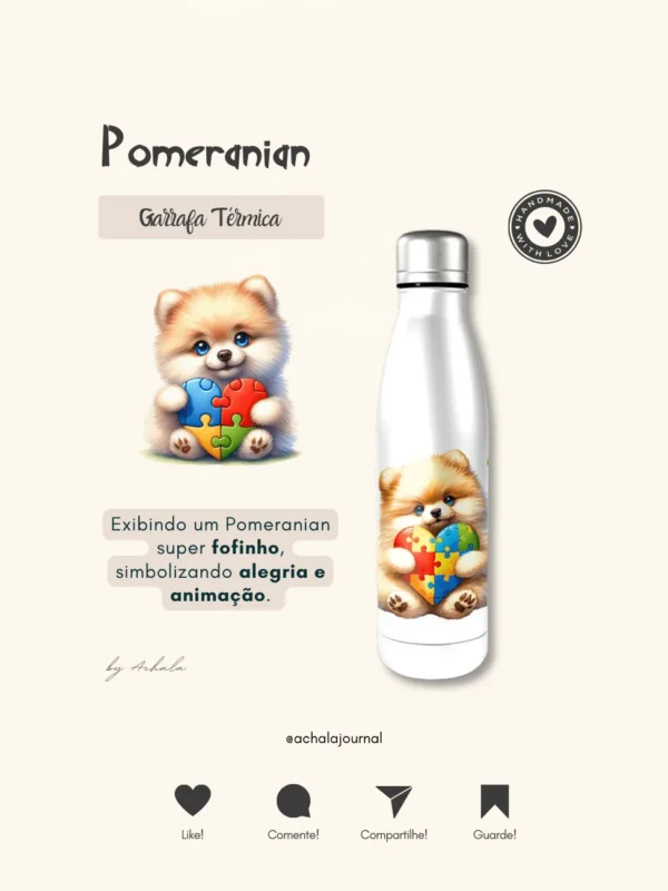 Garrafa Elo Autista Pomeranian Cheer