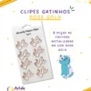 Clipes Meow Rose Gold