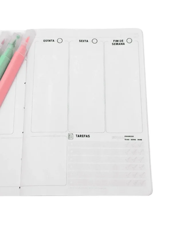 Planner Achala Journey Pink Boho - Insert Semanal Premium Não Datado