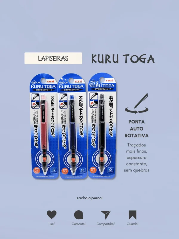 Lapiseira Kuru Toga Auto Rotativa - Uni 0.5mm