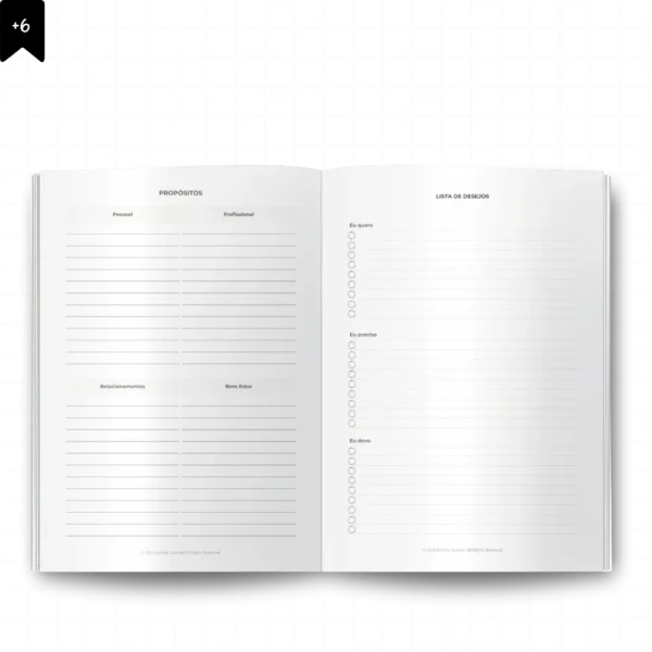 Lumine Planner Semanal Compacta Agenda Permanente Não Datado Tipo Midori Bronze