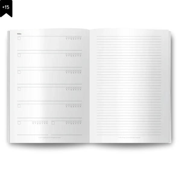Lumine Planner Semanal Compacta Agenda Permanente Não Datado Tipo Midori Bronze