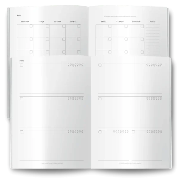 Lumine Planner Semanal Agenda Permanente Não Datado Tipo Midori Rublo