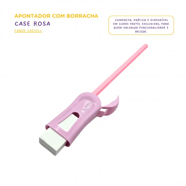 Apontador Com Borracha Tons Pastel - Faber Castell