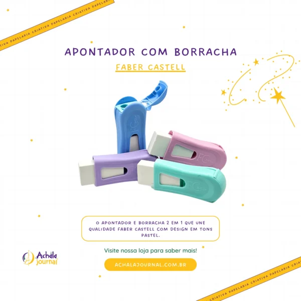 Apontador Com Borracha Tons Pastel - Faber Castell