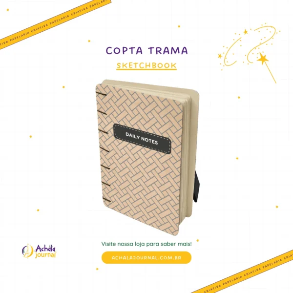 Sketchbook Copta Trama Daily Notes - Caderno Achala