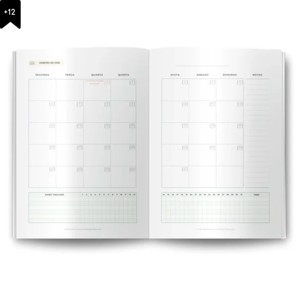 Planner Semanal Iconic Journey Azul Datado 2025