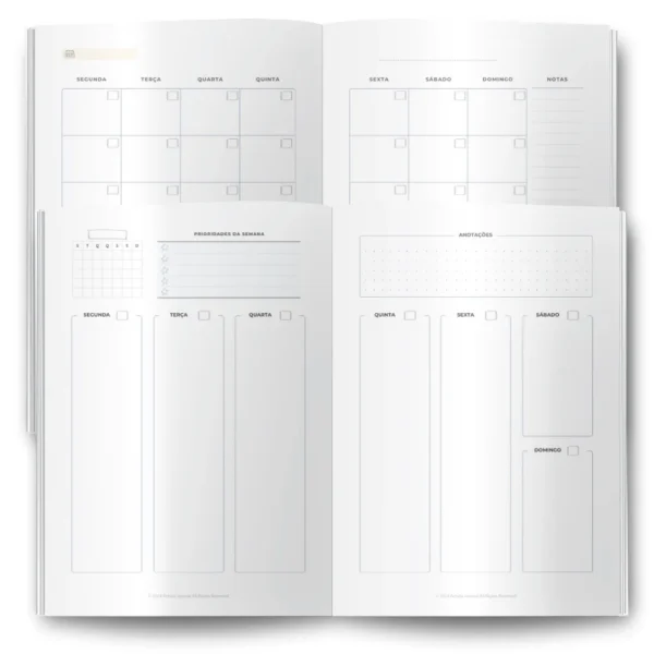 Planner Semanal Iconic Journey Rosé - Nao Datado Permanente