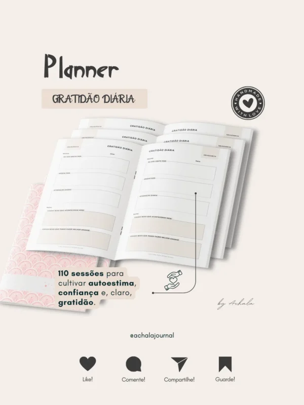 Achala Planner Gratidão Insert Diário