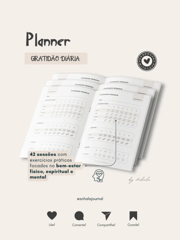 Achala Planner Gratidão Insert Diário