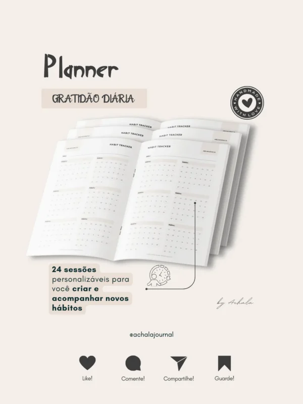 Achala Planner Gratidão Insert Diário