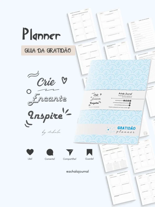 Achala Planner Guia da Gratidão - Insert Mensal