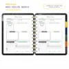 Refil Planner Meu Social Media Anual Achala 8 furos