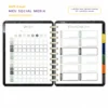 Refil Planner Meu Social Media Anual Achala 8 furos