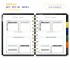 Refil Planner Meu Social Media Anual Achala 8 furos