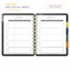 Refil Planner Meu Social Media Anual Achala 8 furos