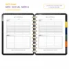 Refil Planner Meu Social Media Anual Achala 8 furos