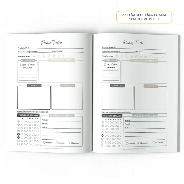 Planner Meu Social Media Anual Dinâmica Social - Insert Modular