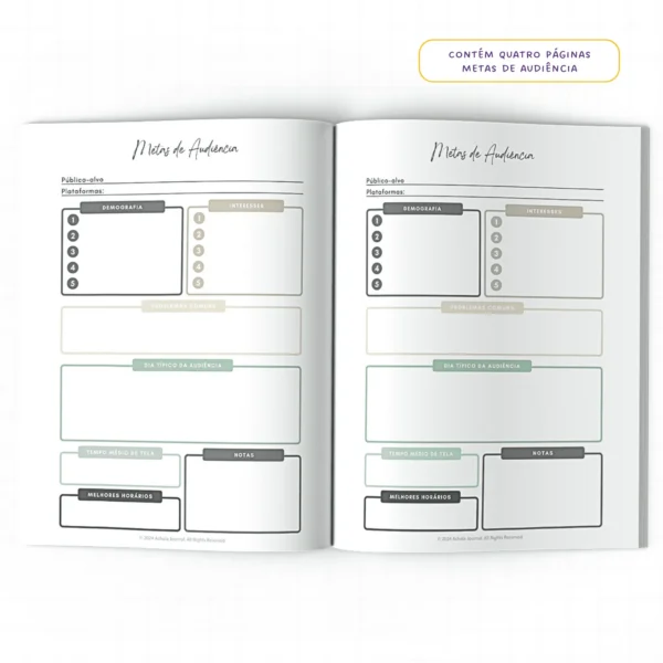 Planner Meu Social Media Anual Dinâmica Social - Insert Modular