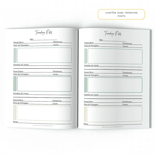Planner Meu Social Media Diário - Insert Modular