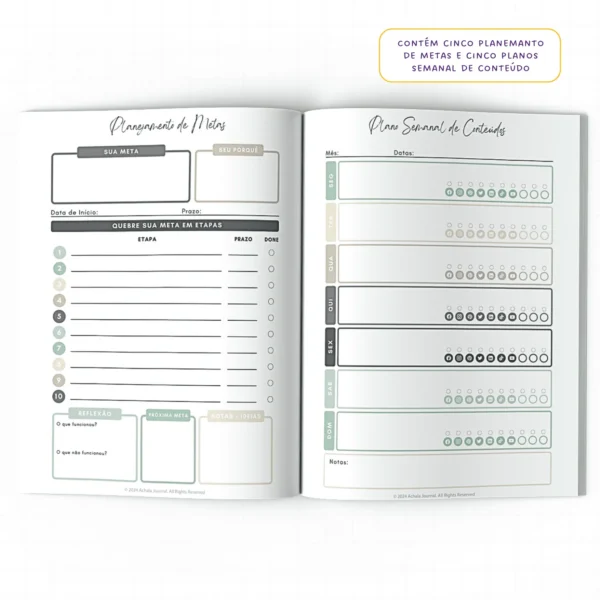 Planner Meu Social Media Diário - Insert Modular