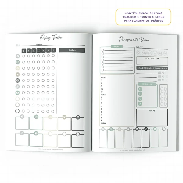 Planner Meu Social Media Diário - Insert Modular