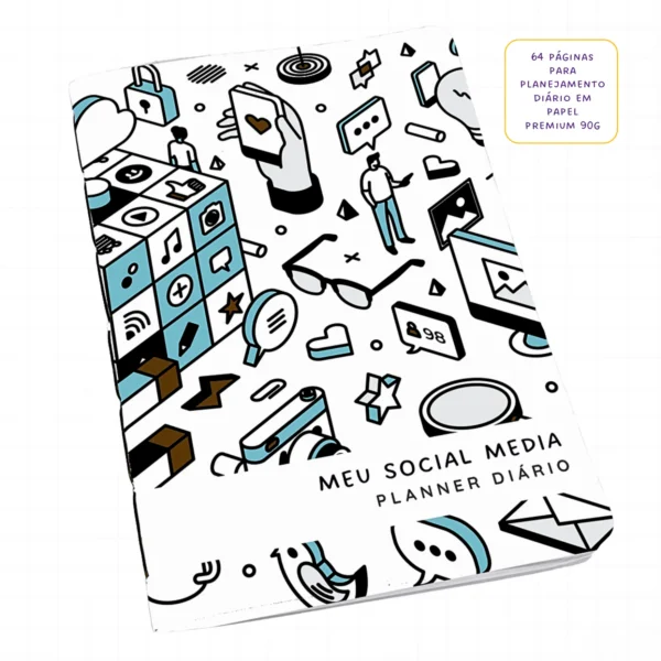 Planner Meu Social Media Diário Dinâmica Social - Insert Modular