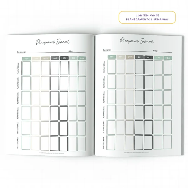Planner Meu Social Media Trimestral Connections - Insert Modular