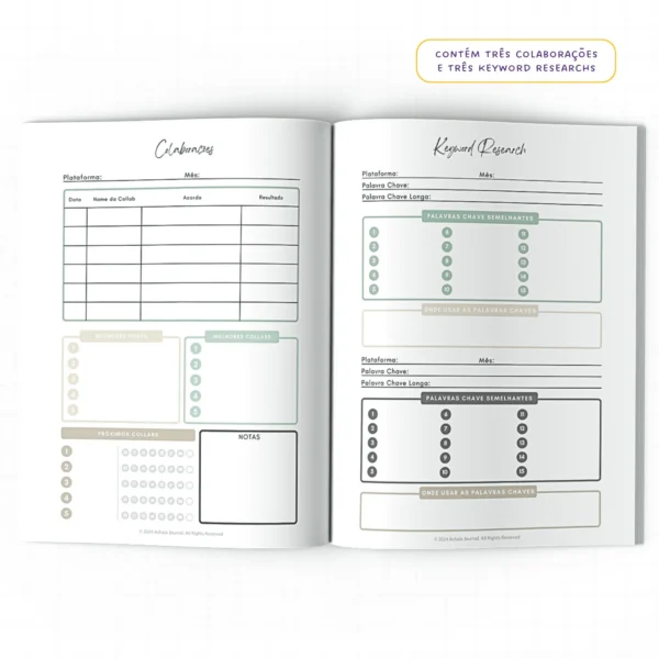 Planner Meu Social Media Trimestral Connections - Insert Modular