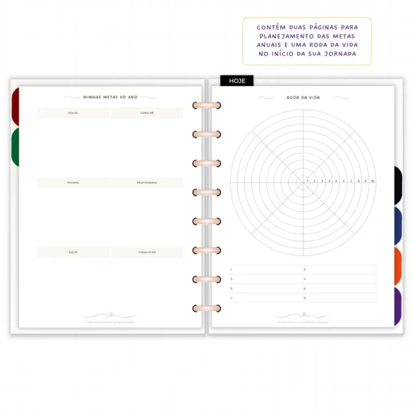 Planner Modular Anual Nao Datado Permanente Essência Floral – Paper 90g