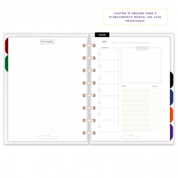 Planner Modular Anual Nao Datado Permanente Essência Floral – Paper 90g