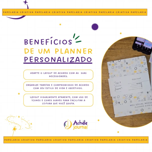 Planner Modular Gratidão Charme Náutico - Kit Achala - Tipo Midori
