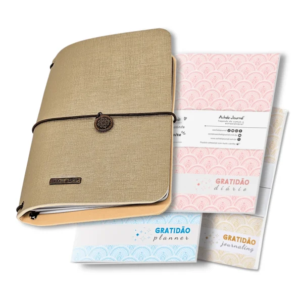 Planner Modular Gratidão - Kit Achala Charme Cosmos - Tipo Midori