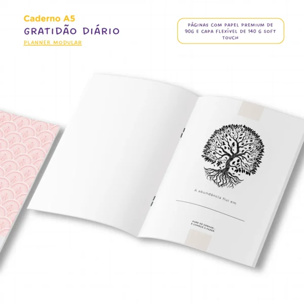 Planner Modular Gratidão Charme Náutico - Kit Achala - Tipo Midori