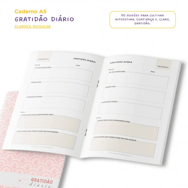 Planner Modular Gratidão Charme Náutico - Kit Achala - Tipo Midori