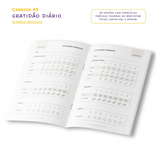Planner Modular Gratidão Charme Náutico - Kit Achala - Tipo Midori