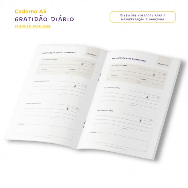 Planner Modular Gratidão Charme Náutico - Kit Achala - Tipo Midori