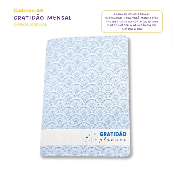 Planner Modular Gratidão Charme Náutico - Kit Achala - Tipo Midori