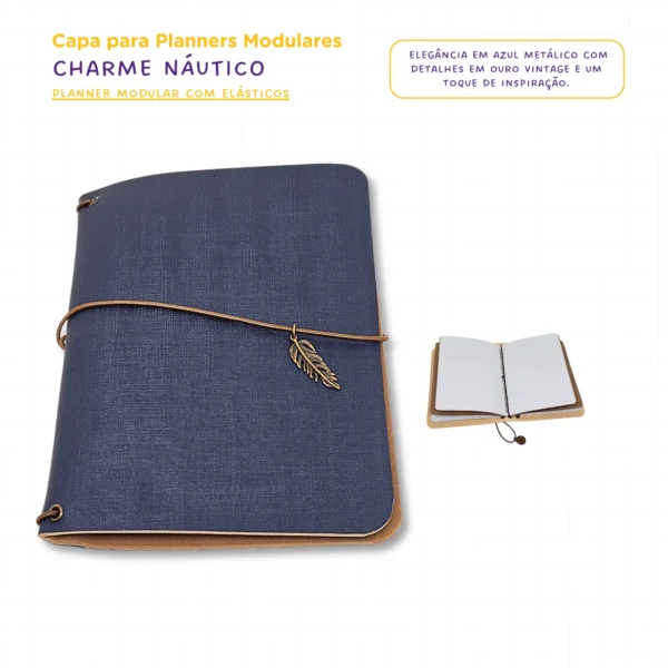 Planner Modular Gratidão Charme Náutico - Kit Achala - Tipo Midori