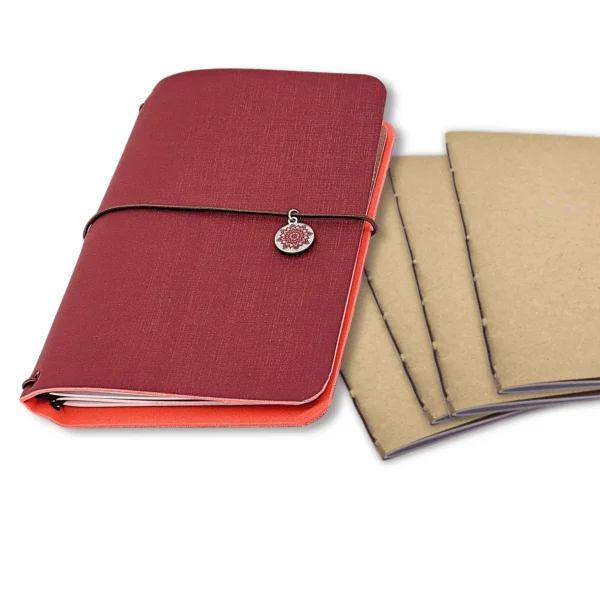 Planner Modular Journal Charme Ouro - Kit Achala Tipo Midori