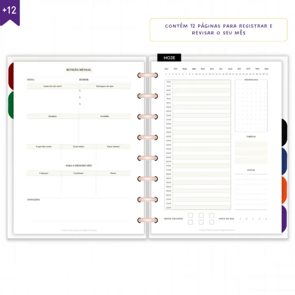 Planner Diário Não Datado Permanente Journey Horizonte Sereno - Planners Achala