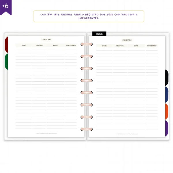 Planner Diário Não Datado Permanente Journey Horizonte Sereno - Planners Achala