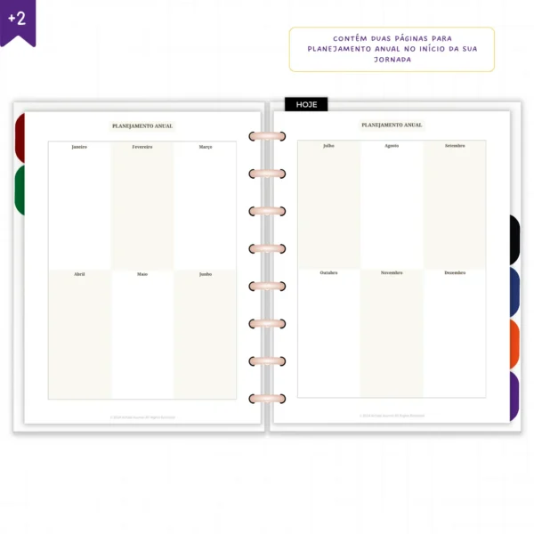 Planner Diário Não Datado Permanente Journey Horizonte Sereno - Planners Achala